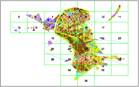 Plano municipio de Granada por secciones