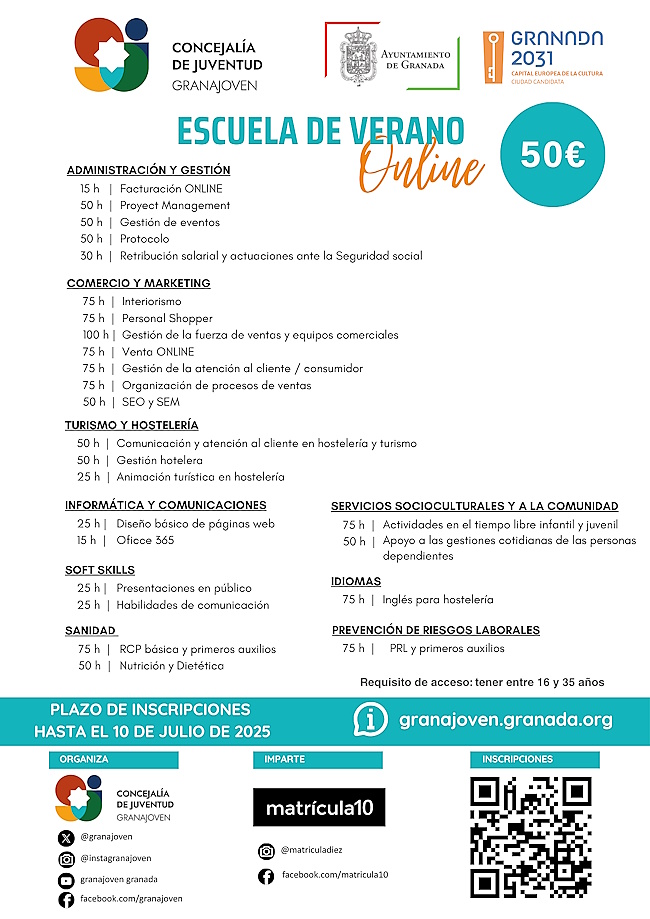 Programa de FORMACIN - ESCUELA DE VERANO Online