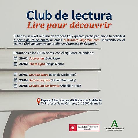 Club de lectura: Lire pour découvrir de la Alliance française de Granada