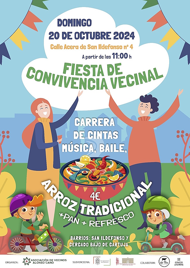 Fiesta de convivencia vecinal: barrios San Ildefonso y cercado bajo de Cartuja