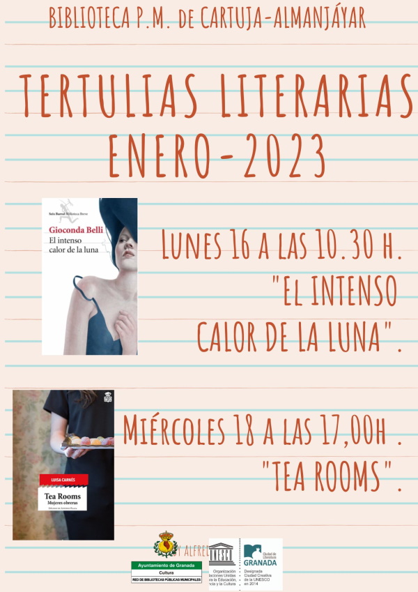 Tertulia literaria grupo de maana, comentario de El intenso calor de la Luna de Gioconda Belli.