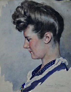Retrato de mujer con perfil